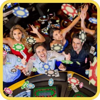 Antarmuka keputusan Caribbean Stud Poker di ponsel